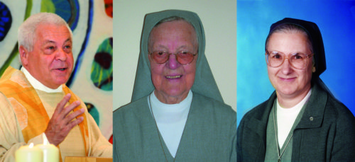 Feiern ihre Professjubiläen: P. Albert Miggisch, Sr. Maria Tieber, Sr. Stefanie Priebernig (v.l.) (© Foto: Fotos: Don Bosco Österreich )