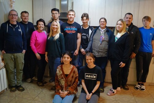 Der Besuch im Jugendhaus “Carravagio“<br />
Foto: P. Emmanuel-Maria Fitz OFM