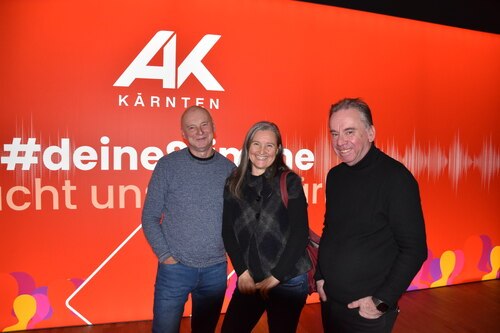 Hanzi Tomažič, Nadja Baumgartner-Tomažič in Franz Tomažič iz agencije ilab na odprtju razstave v Deželnem muzeju Koroške. (Foto: Rihter/Nedelja) Hanzi Tomažič, Nadja Baumgartner-Tomažič in Franz Tomažič iz agencije ilab na odprtju razstave v Deželnem muzeju Koroške. (Foto: Rihter/Nedelja)