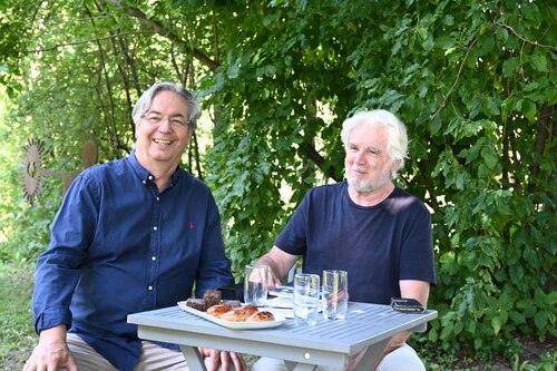 Prijatelja - teolog Karl-Heinz Kronawetter in umetnik Werner Hofmeister (Vincenc Gotthardt)