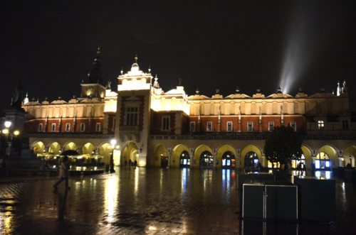 Krakau Zentrum bei Nacht (© Foto: Josef Herbert Krassnitzer)