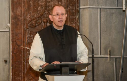 P. Karl Wallner in der Markuskirche in Wolfsberg (© Foto: Gerhard Pulsinger)