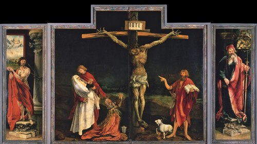Matthias Grünewald, Kreuzigung Jesu - Detail aus dem Isenheimer Altar (Foto: Public domain, via Wikimedia Commons) Matthias Grünewald, Kreuzigung Jesu - Detail aus dem Isenheimer Altar (Foto: Public domain, via Wikimedia Commons)