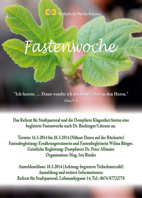 Fastenwoche in Klagenfurt. (© Foto: Stadtpastoral) Fastenwoche in Klagenfurt. (© Foto: Stadtpastoral)