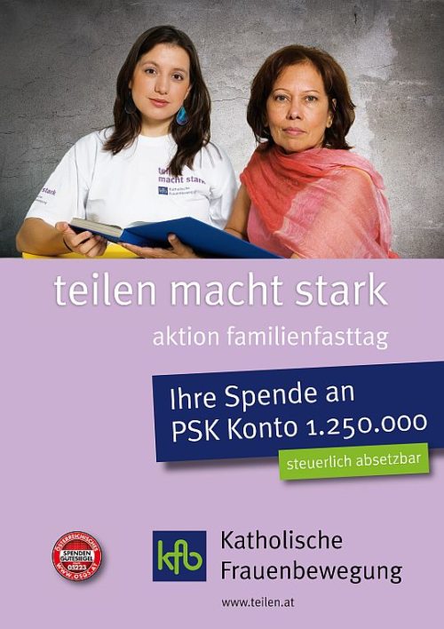 Plakat Familienfasttag 2011 (© Foto: Aktion Familienfasttag Österreich)