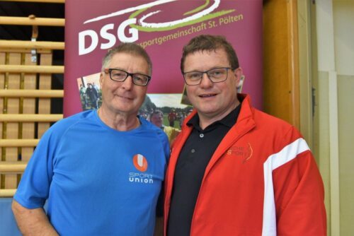 Pepi Frank (l.) und Sepp Eppensteiner: “Sport darf nicht zu den Verlieren der Coronakrise zählen“ (© DSG St.Pölten)