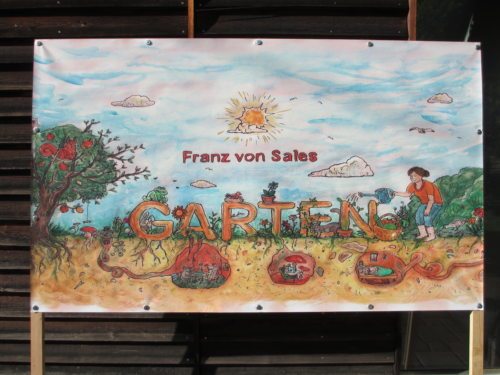 Plakat vom Franz von Sales Garten (© Foto: FvS)