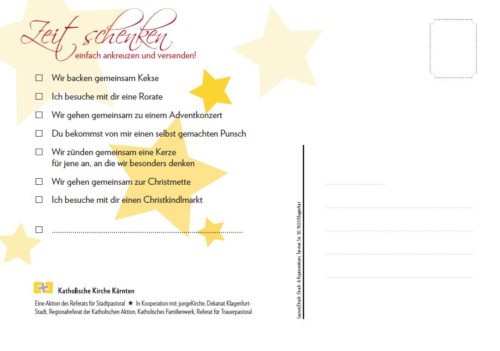 Die Rückseite der freecard (© Foto: junge Kirche Kärnten)