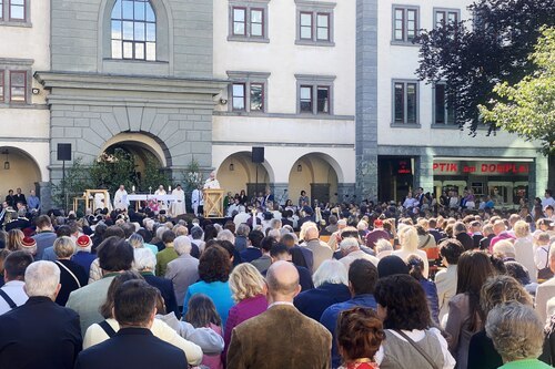 Fronleichnamsfeier der Klagenfurter Stadtpfarren mit Bischof Marketz. Foto: KH Kronawetter/Internetredaktion