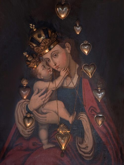 ​ Das Gnadenbild Maria Hilf - eine vereinfachende barocke Abwandlung des im Innsbrucker Dom befindlichen Originals von Lukas Cranach d. Ä. Das Gnadenbild Maria Hilf - eine vereinfachende barocke Abwandlung des im Innsbrucker Dom befindlichen Originals von Lukas Cranach d. Ä. [Zum Verschieben anwählen und ziehen] ​