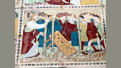 Vertreibung der Händler in der Vorhalle des Doms zu Gurk (Foto: Ellersdorfer)