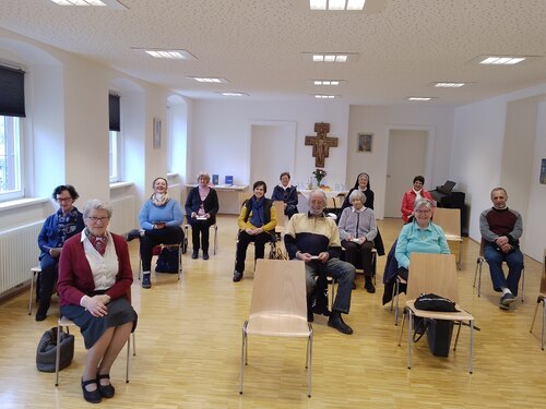 Foto: P. Emmanuel-Maria Fitz OFM<br />
Legionäre Mariens bei einem Einkehrtag in St. Nikolai