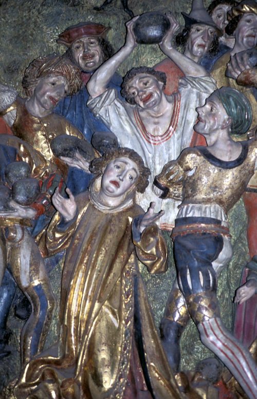 Hl. Stephanus, Pfarrkirche St. Stefan im Gailtal, Hochaltar, Schreinrelief (© Foto: Prof. Heinz Ellersdorfer) Hl. Stephanus, Pfarrkirche St. Stefan im Gailtal, Hochaltar, Schreinrelief (© Foto: Prof. Heinz Ellersdorfer)