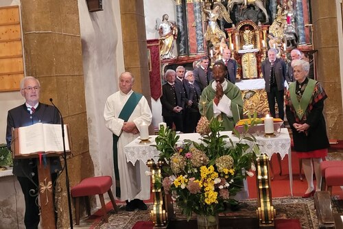 Obmann Thomas Goritschnig bei seiner Ansprache.<br />
<em>Foto: Gorscheg</em>