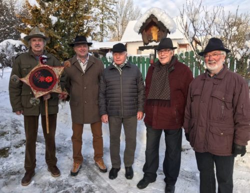 Quintett Karnitzen bei der Aufnahme des KALEDA-Liedes (© Foto: Michaela Fritz)