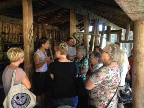 Großes Interesse bei der Führung durch das Burgbauprojekt. (© Foto: Stadtpastoral/Weittenhiller)