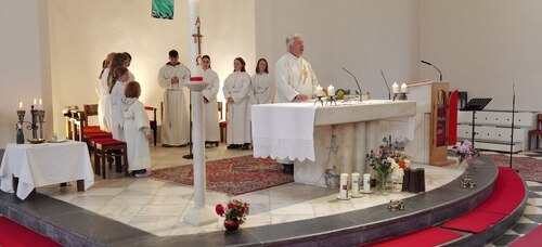 Diakon Wolfgang Putzinger leitete den Gottesdienst