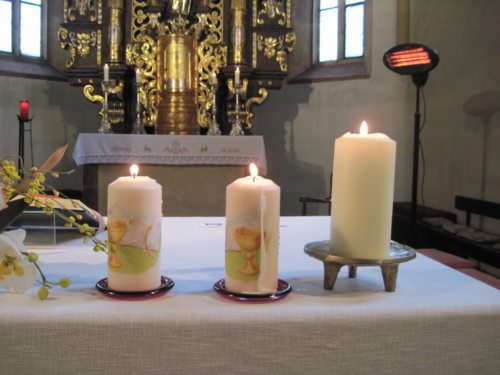 Die selbstgebastelten Kerzen (© Foto: michiposautz) Die selbstgebastelten Kerzen (© Foto: michiposautz)