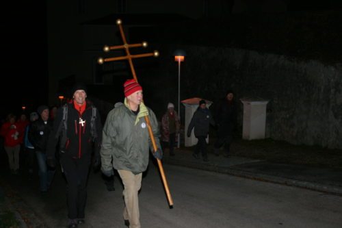 Pilgergruppe beim Eintreffen am Ziel im Stift St. Paul (© Foto: Kurt Szecsödi) Pilgergruppe beim Eintreffen am Ziel im Stift St. Paul (© Foto: Kurt Szecsödi)