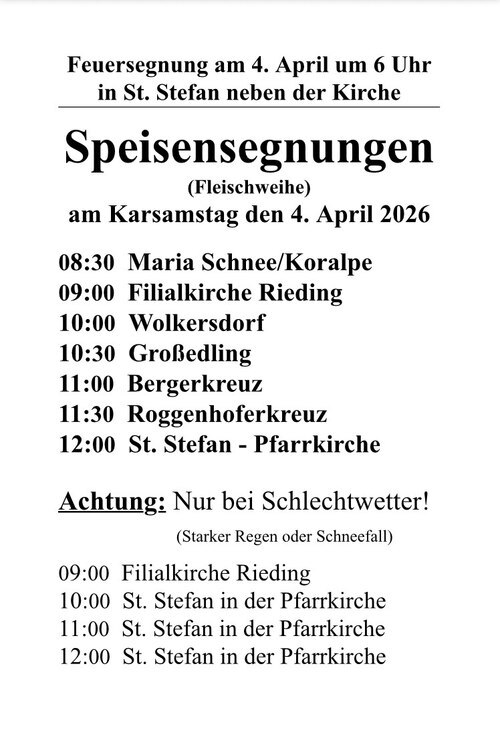 Speisesegnungen