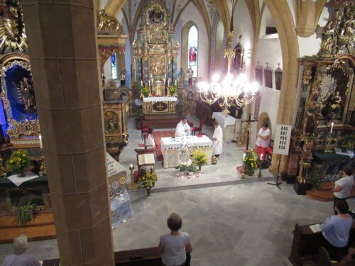 Vorabendmesse anlässlich der Medjugorje-Andacht am 01. Aug. 2020. (Bild: PSt.).