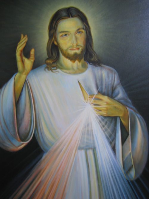 Jesusbildnis von Hl. Schwester Faustina Kowalska, “Jesus, ich vertraue auf Dich.“ (© Foto: Quelle:https://commons.wikimedia.org/wiki/Category:Jesus,_I_Trust_in_You_paintings?uselang=de) Jesusbildnis von Hl. Schwester Faustina Kowalska, “Jesus, ich vertraue auf Dich.“ (© Foto: Quelle:https://commons.wikimedia.org/wiki/Category:Jesus,_I_Trust_in_You_paintings?uselang=de)