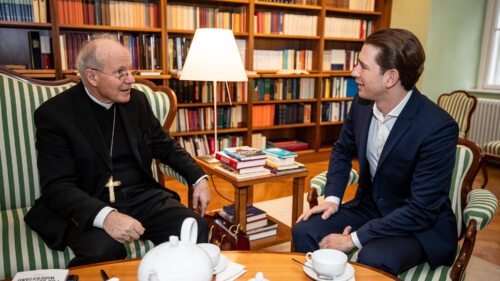 Kardinal Christoph Schönborn und Bundeskanzler Sebastian Kurz auf einem ARCHIV-Foto vom 28. Jänner 2020 (Foto: Bundeskanzleramt / Arno Melicharek Kardinal Christoph Schönborn und Bundeskanzler Sebastian Kurz auf einem ARCHIV-Foto vom 28. Jänner 2020 (Foto: Bundeskanzleramt / Arno Melicharek