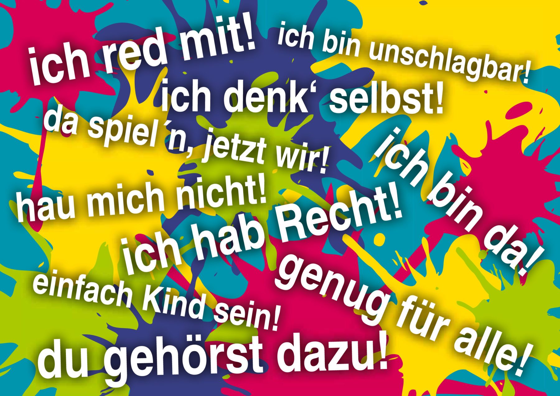 Ich Habe Recht Groß Oder Klein Alle Kinder haben Rechte!