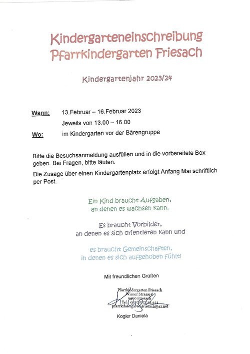 C: Pfarrkindergarten Friesach