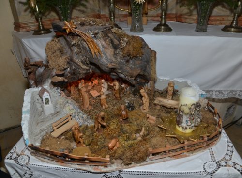 Das Kind in der Krippe in der Filialkirche St. Vitus in Ebenfeld (© Foto: Michael Habernigg) Das Kind in der Krippe in der Filialkirche St. Vitus in Ebenfeld (© Foto: Michael Habernigg)