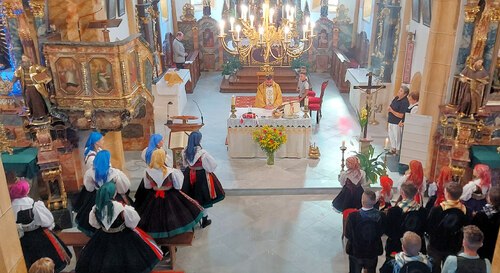 Hl. Messe am Kirchtag-Sonntag in der Pfarrkirche St. Stefan. (Bild: P.St.).