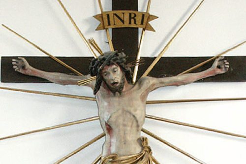 Karfreitag – Predigt von Diözesanbischof Dr. Alois Schwarz am Karfreitag, dem 22. April 2011, im Dom zu Klagenfurt  (Kruzifixus mit Strahlenkranz - Pfarrkirche Maria Dorn/Feldkirchen - Foto: E. Mahlknecht)
