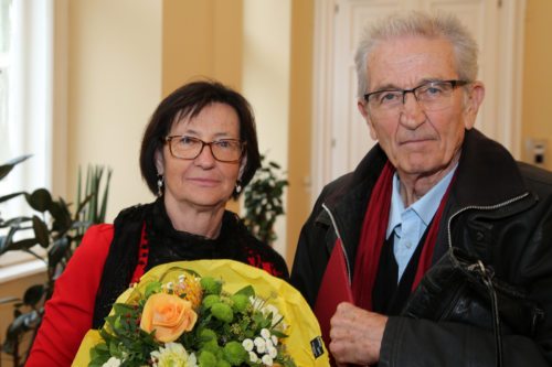 Nagrajenec Florjan Lipuš z ženo Marijo (foto: Morgenbesser) Nagrajenec Florjan Lipuš z ženo Marijo (foto: Morgenbesser)