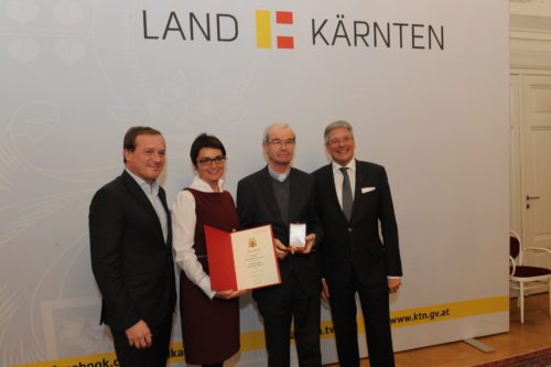 LR Zafoschnig, LH-Stv.<sup>in</sup> Prettner, Dechant Olip und LH Kaiser (Foto: Vincenc Gotthardt) LR Zafoschnig, LH-Stv.<sup>in</sup> Prettner, Dechant Olip und LH Kaiser (Foto: Vincenc Gotthardt)