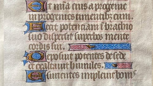Das Magnificat, der Lobgesang Mariens - aus einem Stundenbuch - Detail -  (Nordfrankreich um 1460) - Foto: Klaus Einspieler