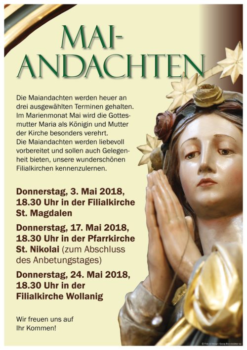 Maiandachten im Marienmonat Mai