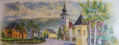 Maria Rojach im Lavanttal: Wandgemälde im Gasthaus Markut