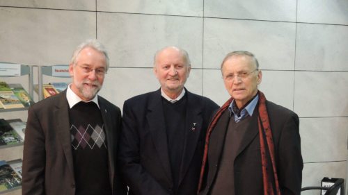 Pastoraltheologe Zulehner, Historiker Benedik und Bischofsvikar Marketz (v. r. n. l.) sprachen über den Katholizismus des 20. Jahrhunderts.  (© Foto: KHKronawetter )