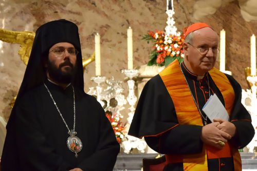 Metropolit Arsenios Kardamakis und Kardinal Christoph Schönborn (Foto: Kathpress/Pulling)