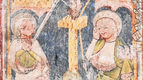 Die Darstellung der Ecclesia und der Synagoga in der Stiftskirche Millstatt (Detail - Maria links - Johannes rechts) - Foto: KH Kronawetter/Internetedaktion