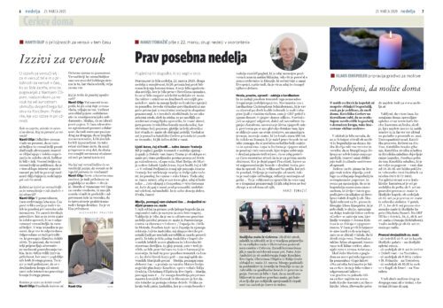 Nedelja št. 13, strani 6 in 7 Nedelja št. 13, strani 6 in 7
