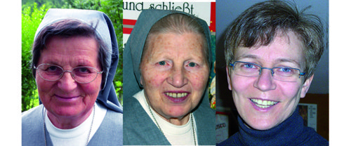 Sr. Gabriella, Sr. Hermine und Sr. Margit (v. l. n. r.) feiern ihre Professjubiläen.  (© Foto: Don Bosco)