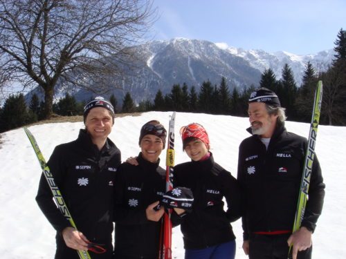 Max, Zala, Dunja Zdouc und Toni Wutte (© DSG Sele/Zell)