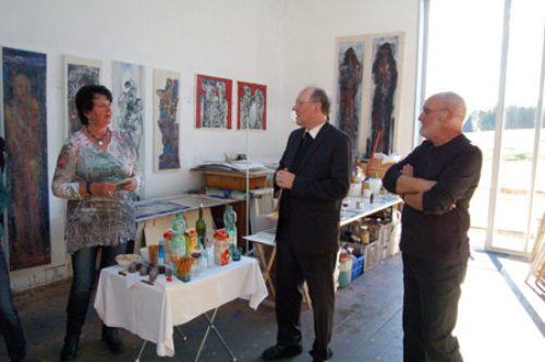 Bischof Alois Schwarz mit Valentin Oman und Monika Hafner (© Foto: gotthardt_nedelja) Bischof Alois Schwarz mit Valentin Oman und Monika Hafner (© Foto: gotthardt_nedelja)