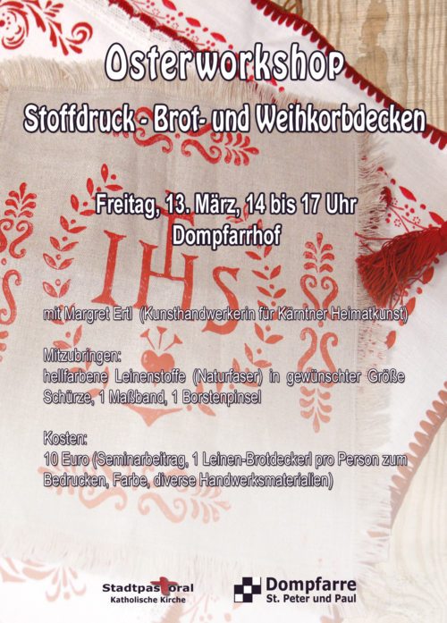 Einladung zu Kreativworkshops (© Foto: Stadtpastoral )