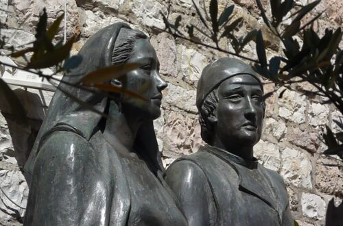 Darstellung der Eltern des Franziskus in Assisi<br />
Foto: P. Emmanuel-Maria Fitz OFM