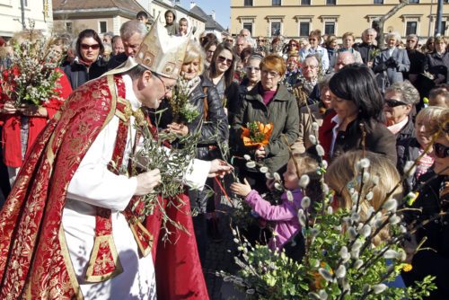 Palmsegnung mit Bischof Schwarz am Klagenfurter Domplatz (© Foto: Pressestelle/Eggenberger) Palmsegnung mit Bischof Schwarz am Klagenfurter Domplatz (© Foto: Pressestelle/Eggenberger)