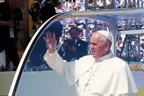 Papst Franzikus auf Besuch in der Partnerdiözese Sarajevo im Juni 2015 (© Foto: Kurt Haber)