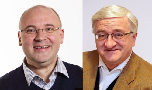 P. Mag. Herbert Salzl SDB (li.) übernimmt die Klagenfurter Pfarre St. Josef-Siebenhügel von Pater P. Mag. Franz Kos SDB, der Kärnten verlässt. (© Foto: Pressestelle der Diözese Gurk / DonBosco.at ) P. Mag. Herbert Salzl SDB (li.) übernimmt die Klagenfurter Pfarre St. Josef-Siebenhügel von Pater P. Mag. Franz Kos SDB, der Kärnten verlässt. (© Foto: Pressestelle der Diözese Gurk / DonBosco.at )