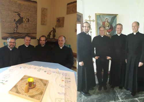 Pfarrsonntag in Klagenfurt-St. Theresia mit P. Dr. Thomas Petutschnig OSB (links) und in Klagenfurt-St. Egid mit Kaplan Mag. Sven Wege (Priesterseminar)